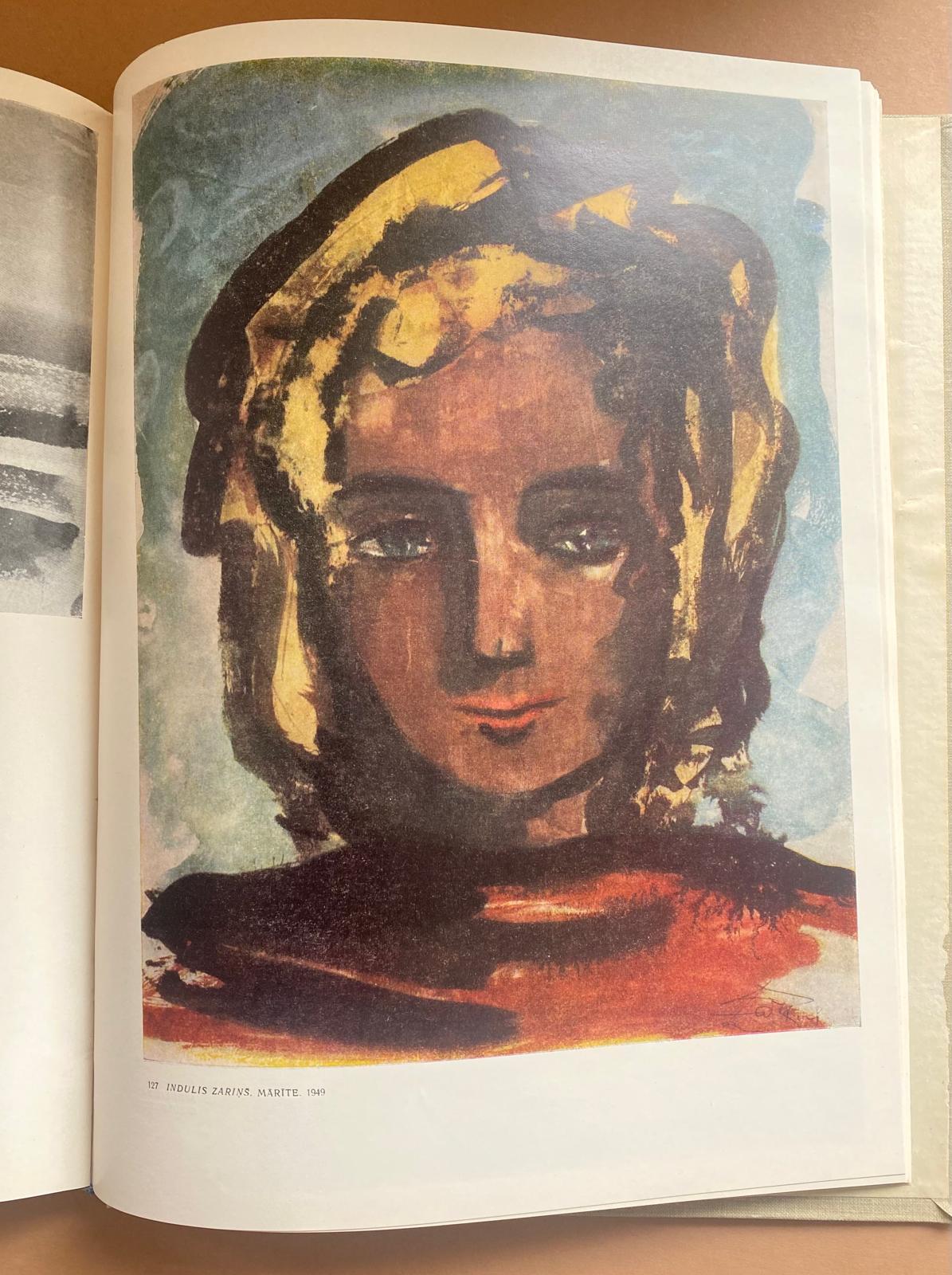 Retrato Femenino. Papel, acuarelas. 38x27 cm - Art de Indulis Zarins