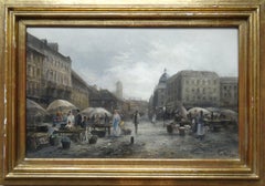 "Sundays Market", Emil Barbarini (1855-1930)