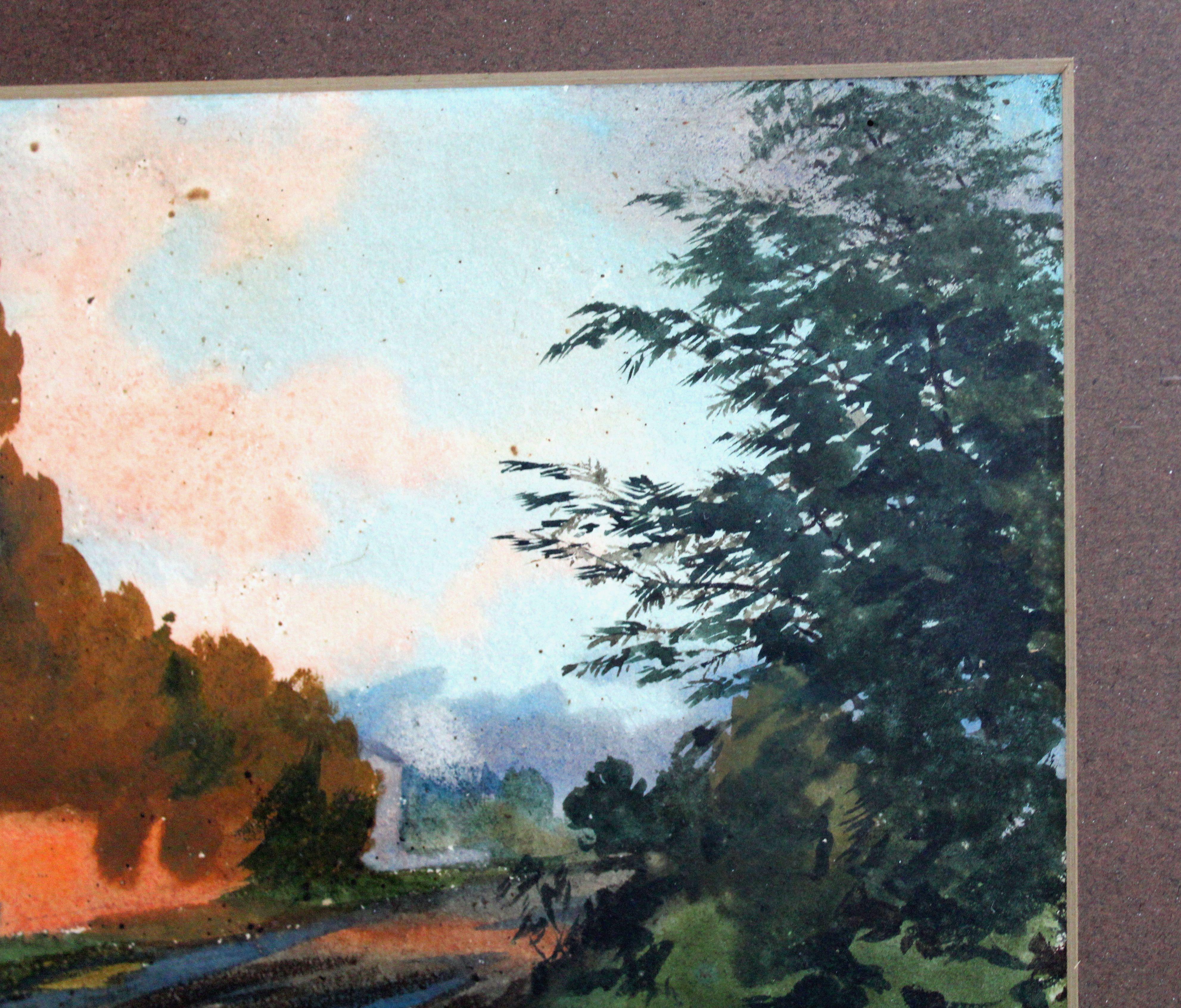 Road à Peterhof. - Art de Albert  Benois
