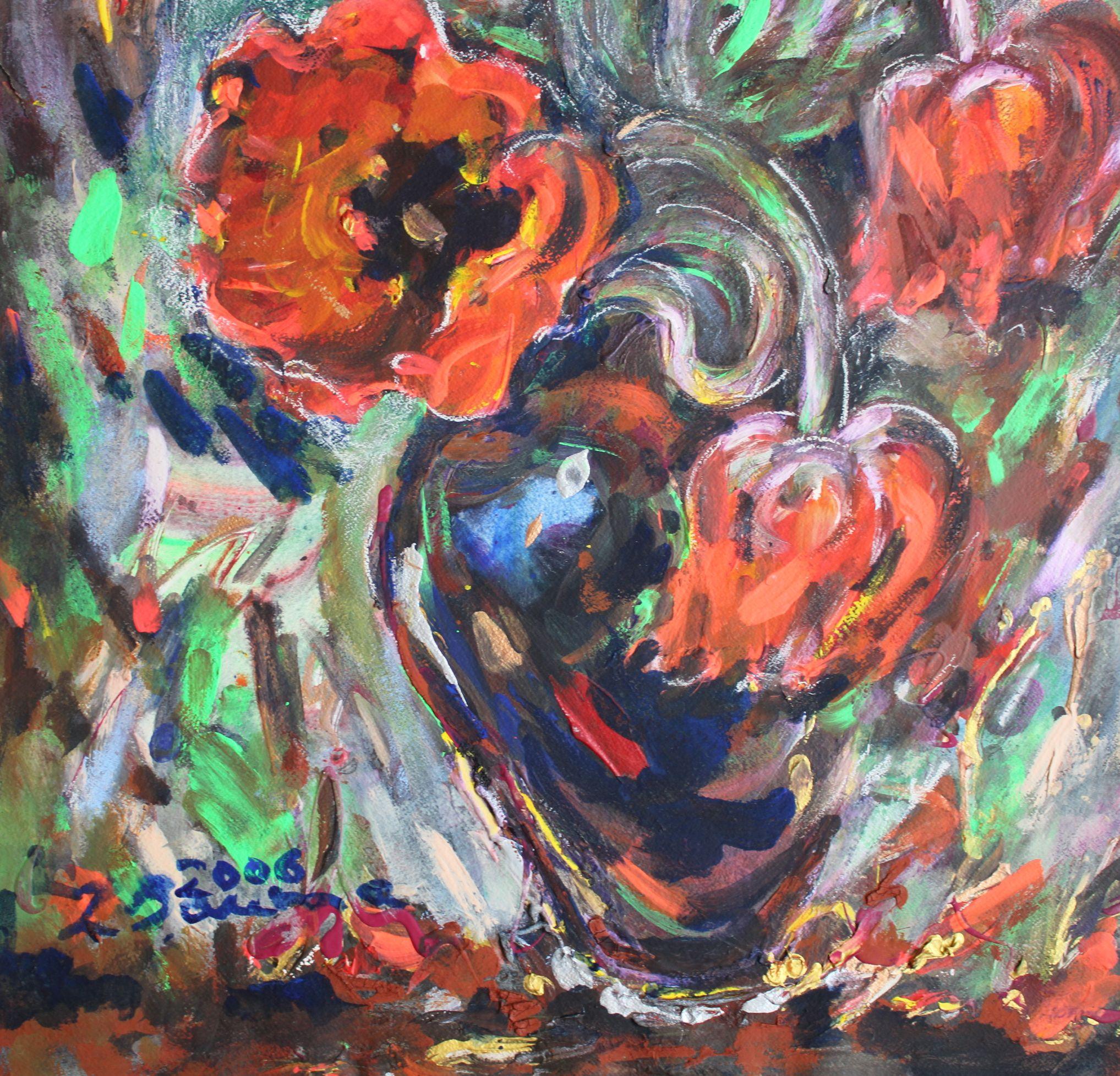 La noche de verano no vivida  2006. Papel, técnica mixta, 75x55 cm - Art de Dzidra Bauma