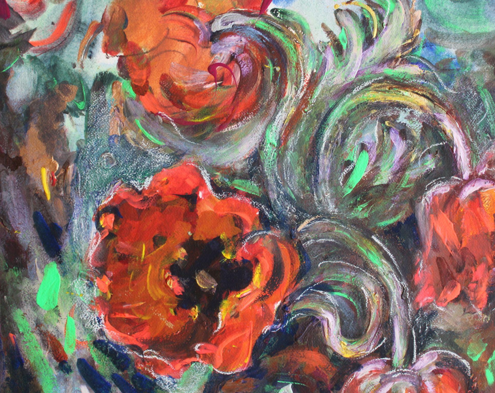 La noche de verano no vivida  2006. Papel, técnica mixta, 75x55 cm - Art Impresionista de Dzidra Bauma