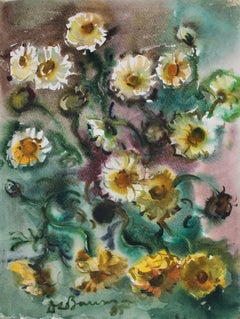 Camomilles  1985. Papier/ aquarelle, 52x40 cm