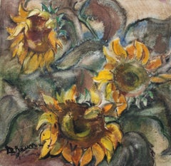 Tournesols  1974. Papier, aquarelle, 56x54 cm