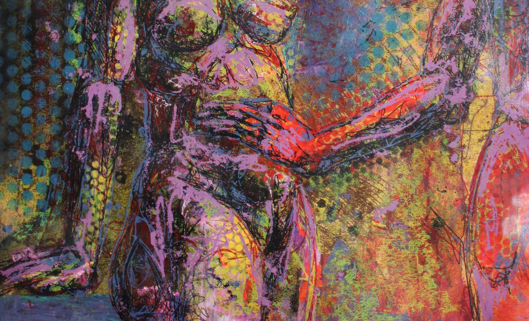 137  paper/mixed media, 79x58 cm, 1991 cm - Art by Podolczak Igor