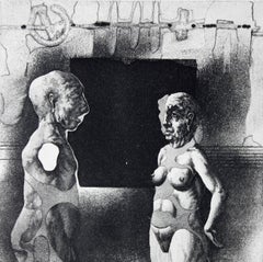 Porträt VI, VII, Papier/Radierung, 9,8x9,8 cm, 1989