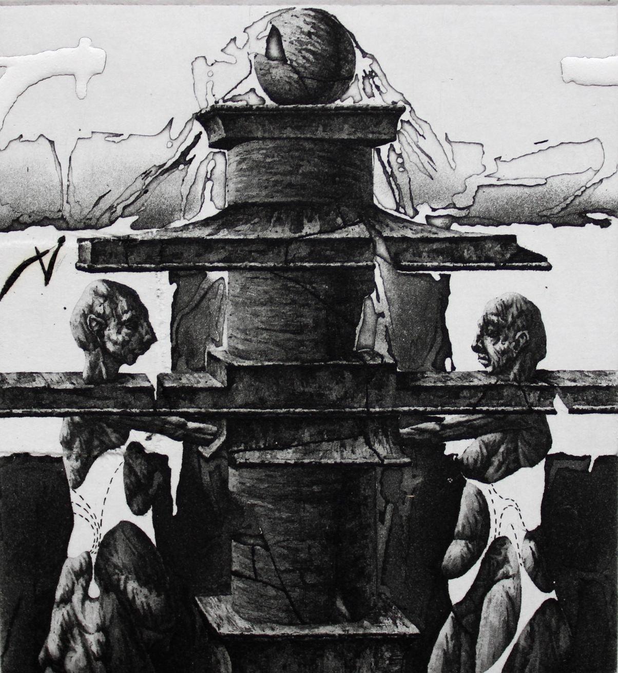 Architektonische Details Katalog 2, Papier/Radierung, 86/99, 10x9 cm, 1989
