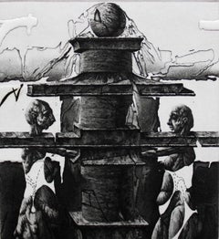 Architektonische Details Katalog 2, Papier/Radierung, 86/99, 10x9 cm, 1989