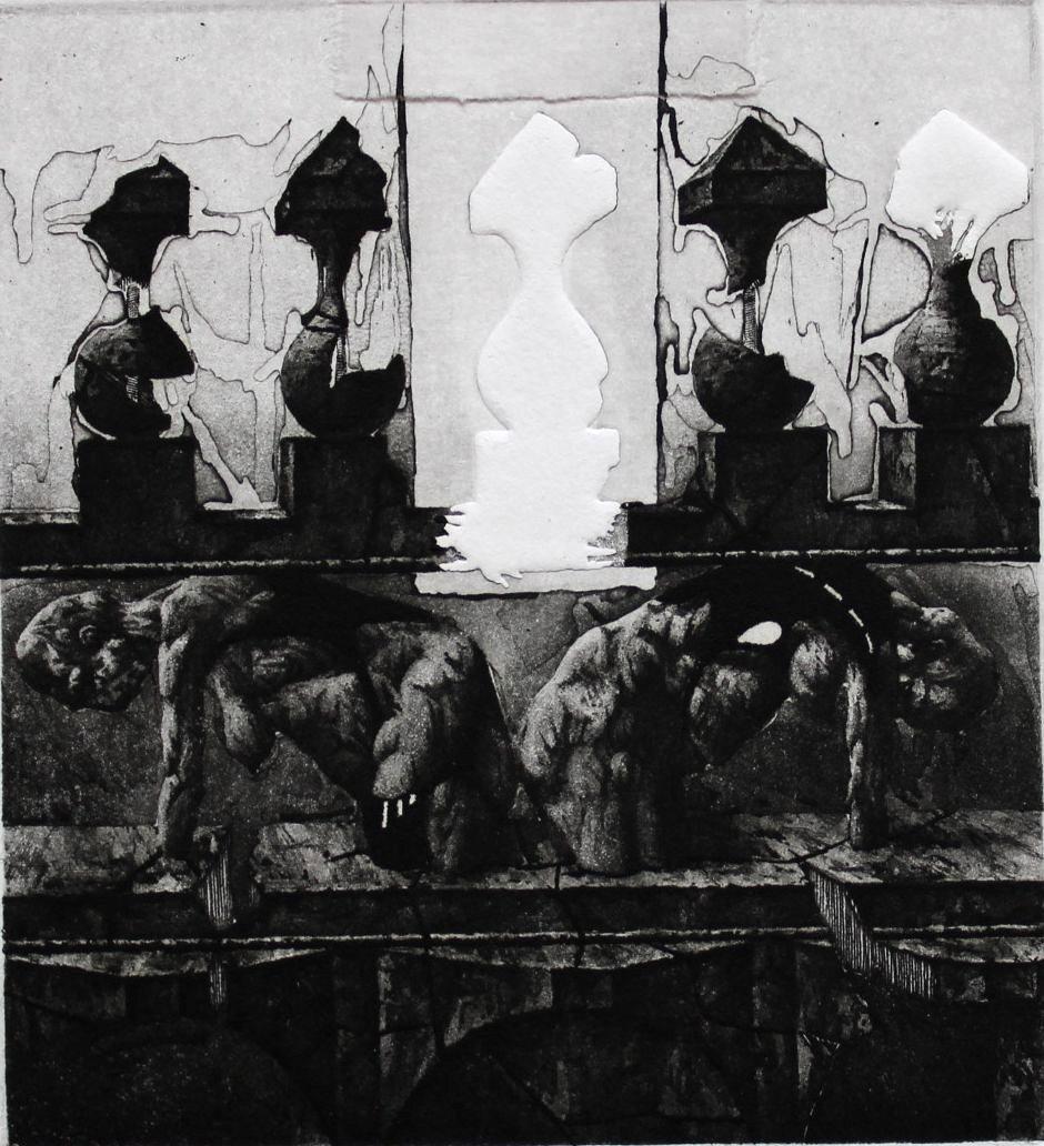 Architektonische Details Katalog 3, Papier/Radierung, 72/99, 10x9 cm, 1989