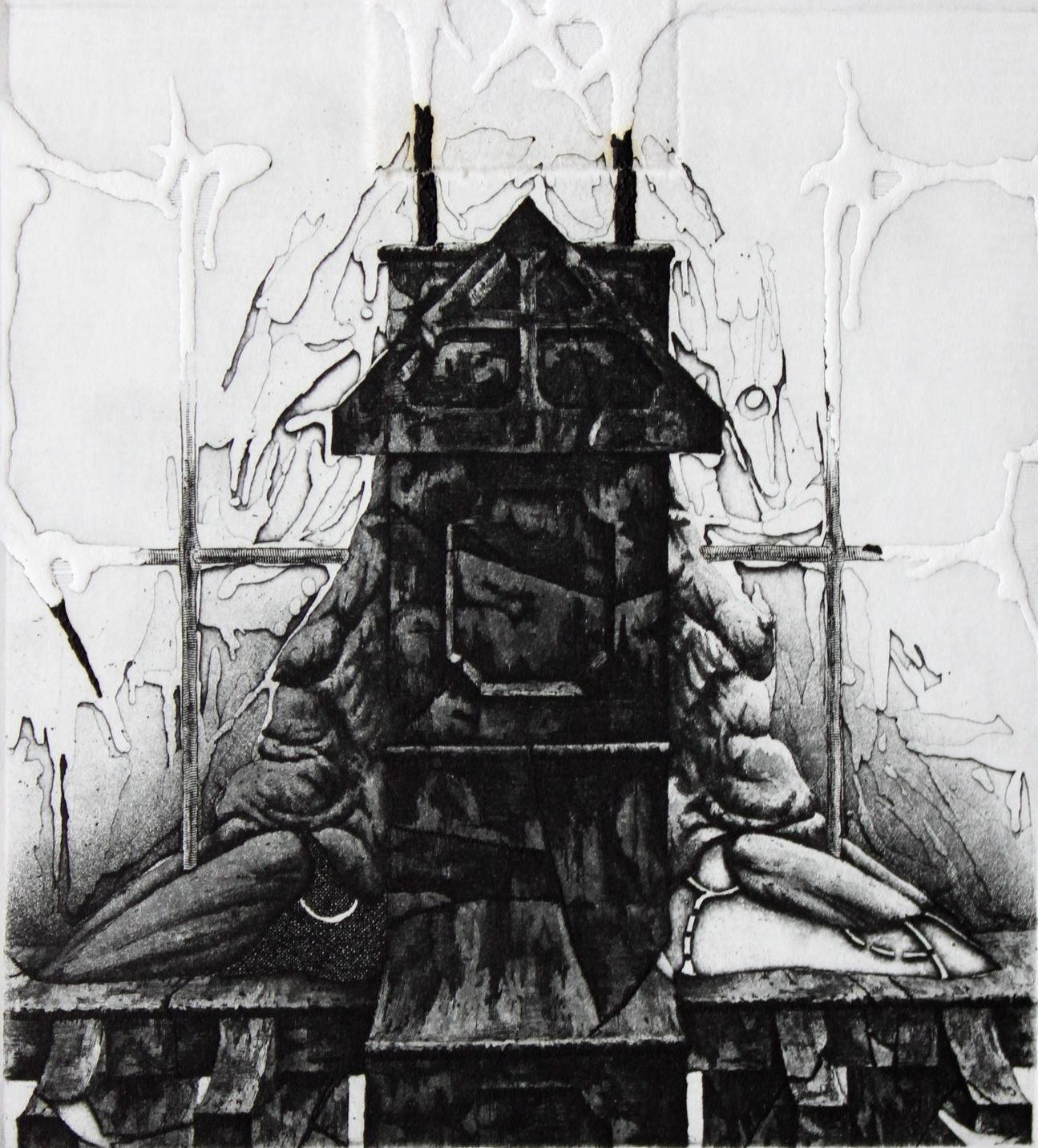 Figurative Art Podolczak Igor - Catalogue de détails architecturaux 5, papier/gravure, 57/75, 10x9 cm, 1990