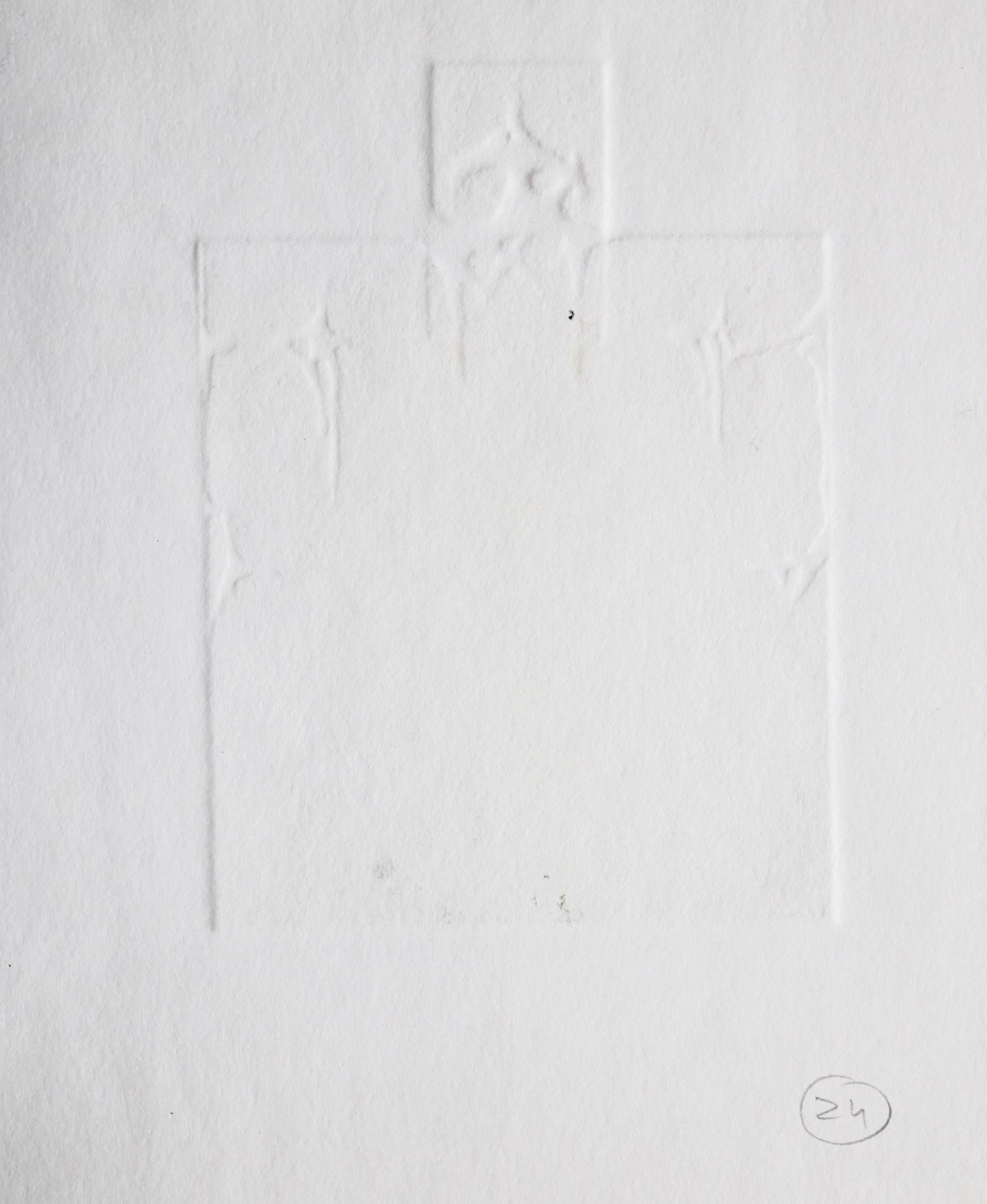 Catalogue de détails architecturaux 5, papier/gravure, 57/75, 10x9 cm, 1990 - Symbolisme Art par Podolczak Igor