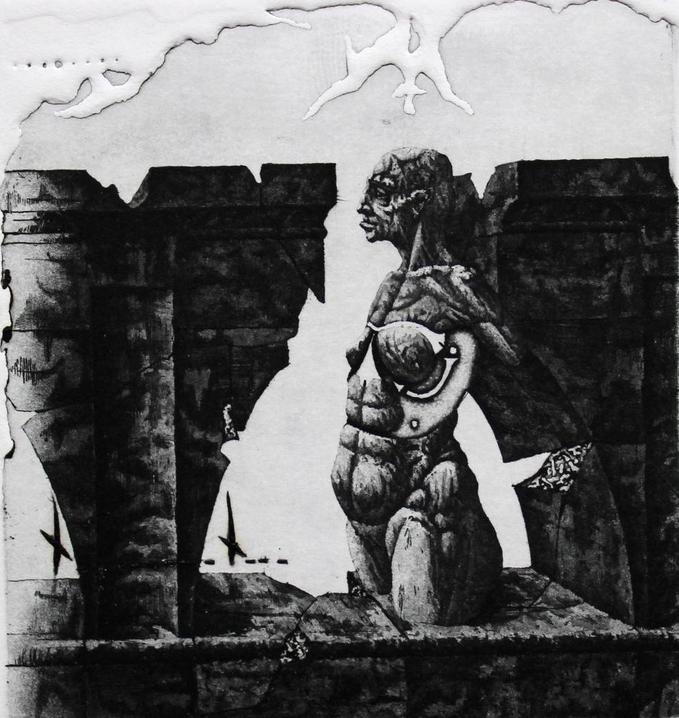 Podolczak Igor Figurative Art – Architektonische Details Katalog 7, Papier/Radierung, 59/75, 10x9 cm, 1990