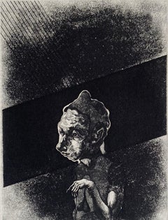 Portrait II, papier/gravure, 9,8x7,2 cm, 1986