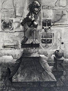 Monument X, papier/gravure, 86/99, 13,5x10 cm, 1989