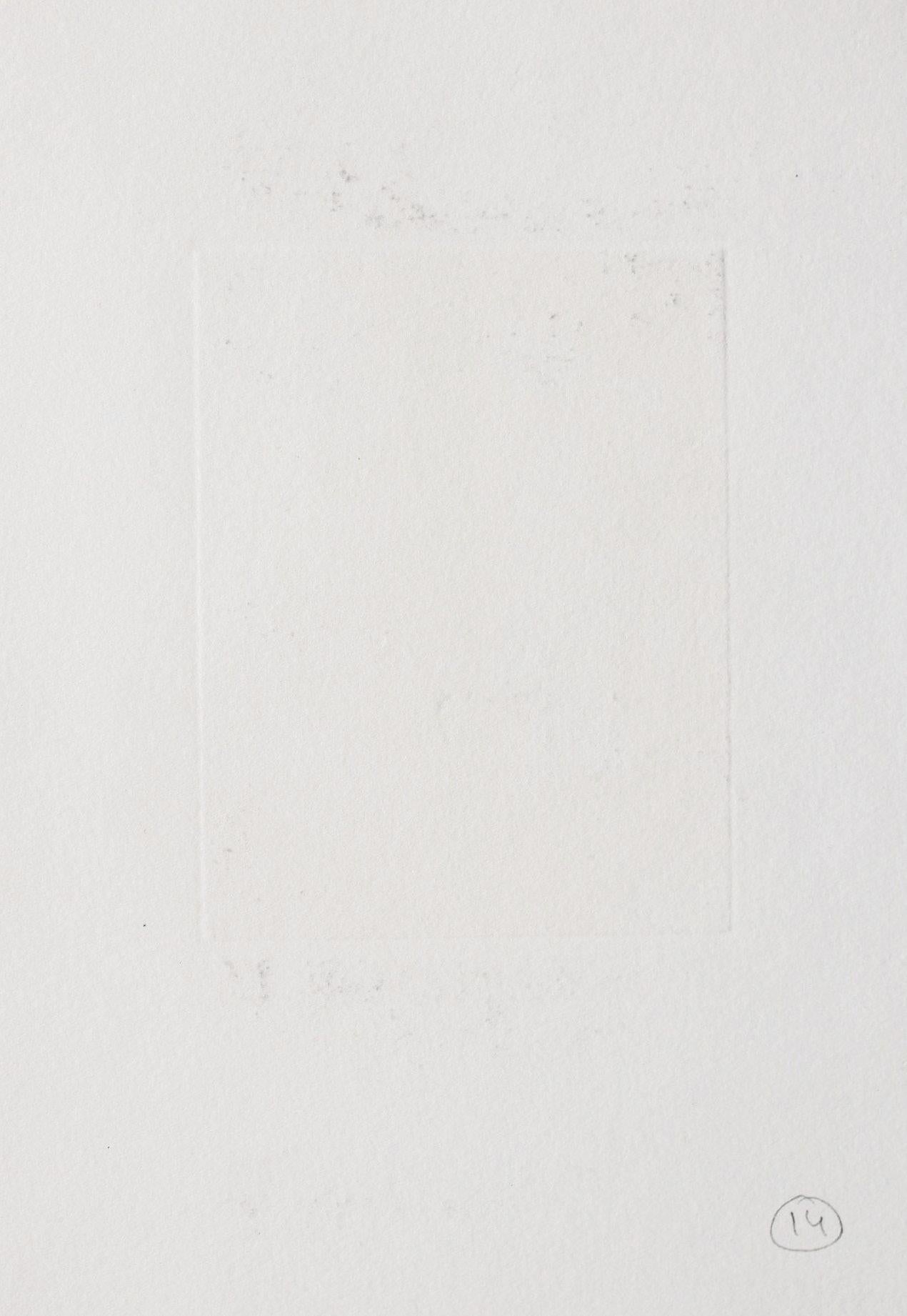 Confiesa, papel/grabado, 9,8x7,5 cm - Art Simbolista de Podolczak Igor