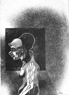 Ritratto I, carta/incisione, 9,8x7 cm, 1984