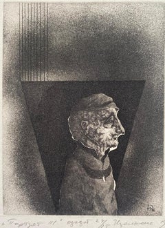 Porträt III, Papier/Radierung, 9,8x7 cm, 1984