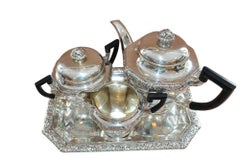 Antico servizio da tè in argento art déco