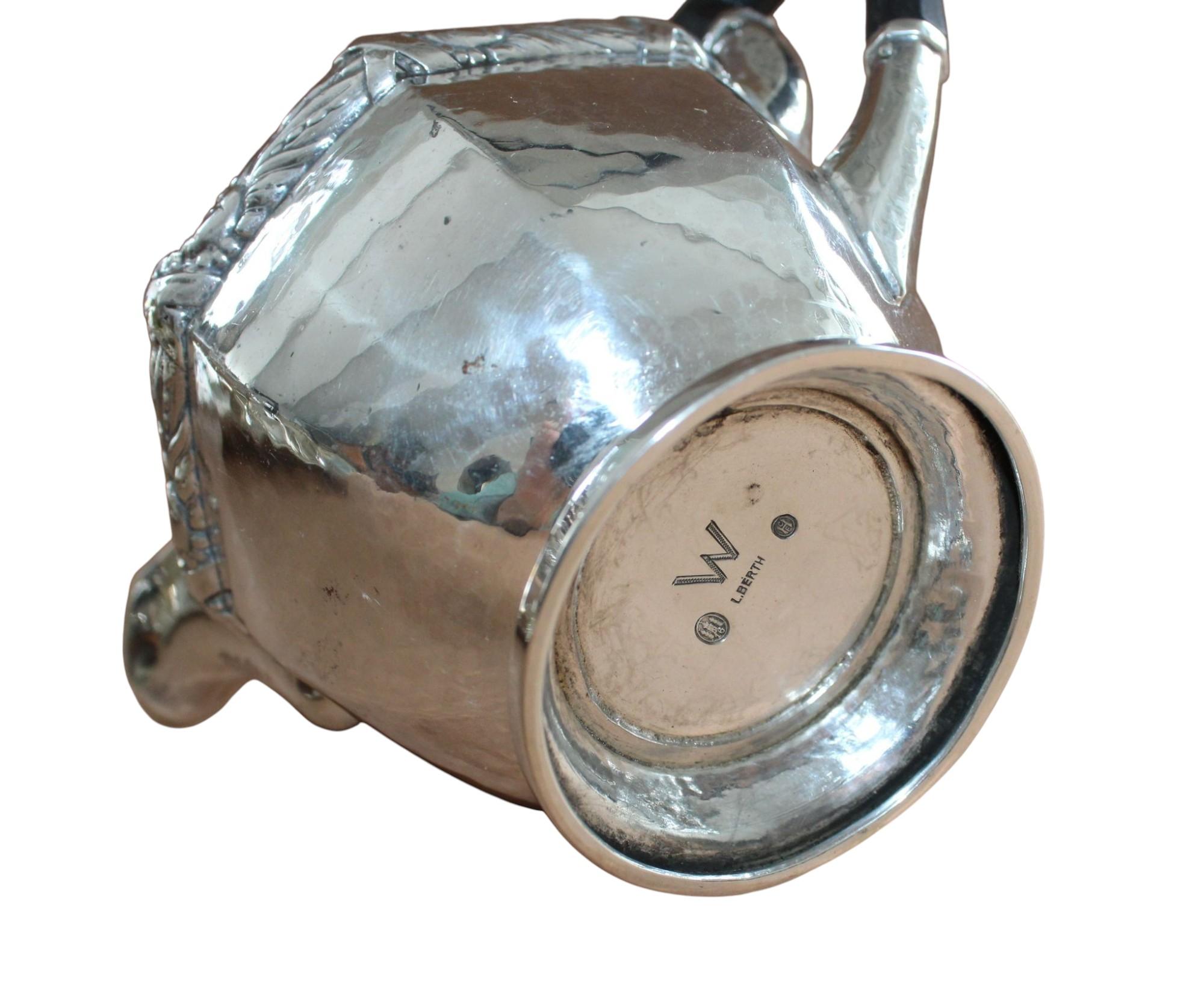 Antique art deco Sterling Silver tea service For Sale 4