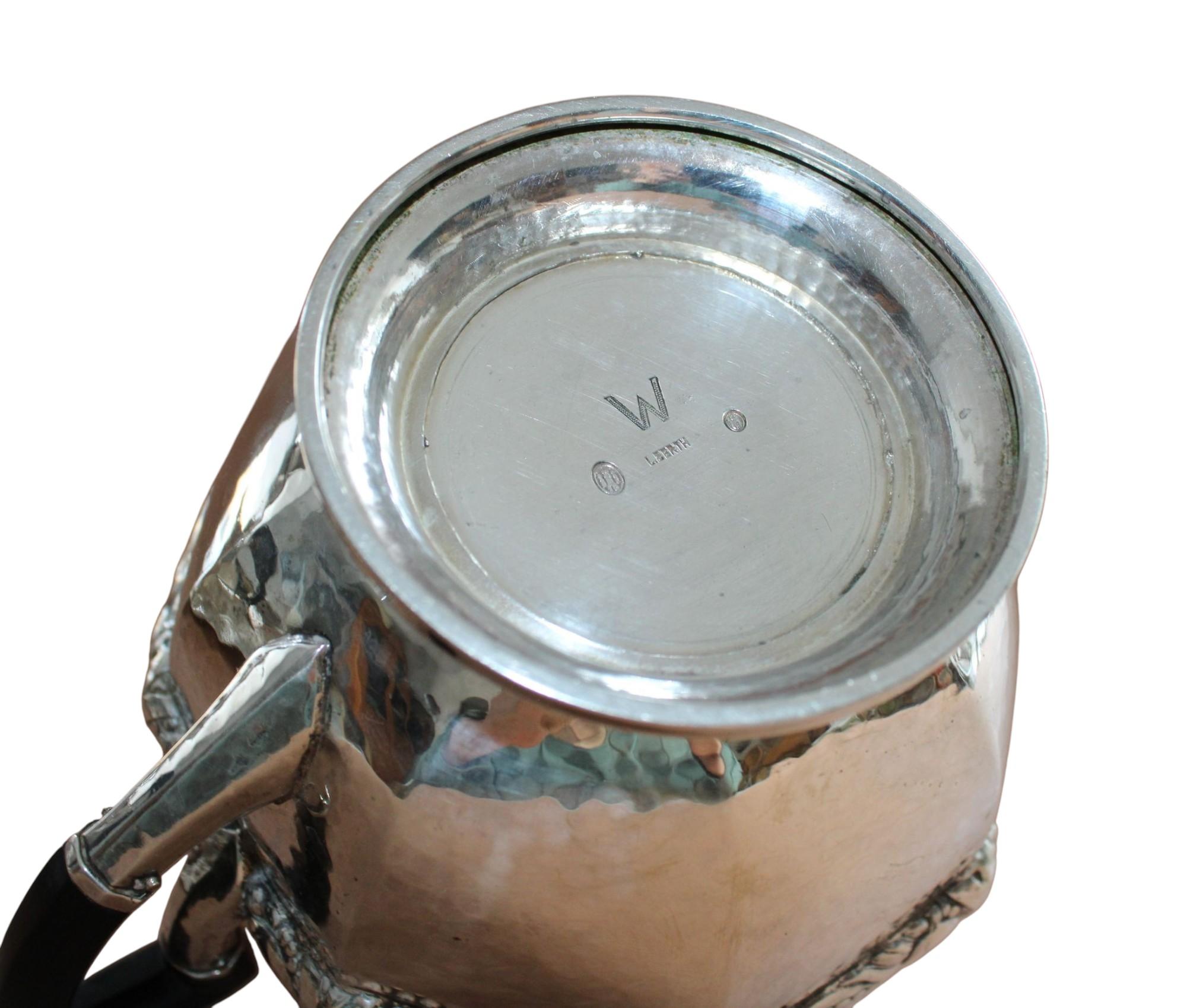 Antique art deco Sterling Silver tea service For Sale 6