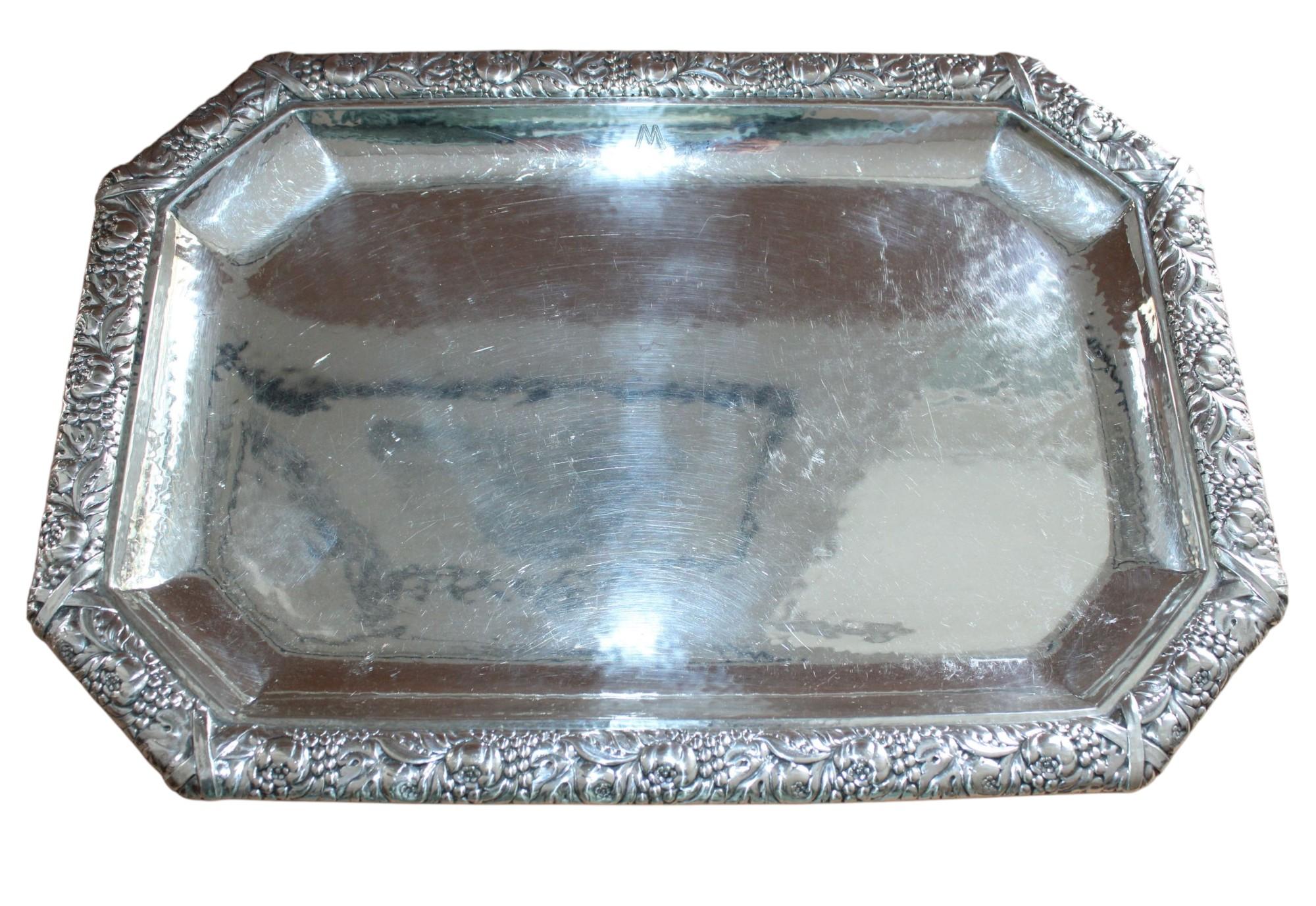 Antique art deco Sterling Silver tea service For Sale 7