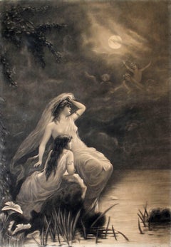 Elsbeth Rudolff(1861-1945) Ohne Titel, Papier/Mischtechnik, 76x50cm, 1889