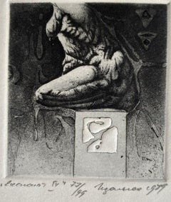 Exponat IV, Papier/Radierung, 77/99, 5,5x5 cm, 1989