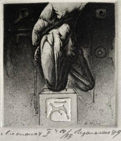 Exponat II, Papier/Radierung, 68/99, 5,5x5 cm, 1989