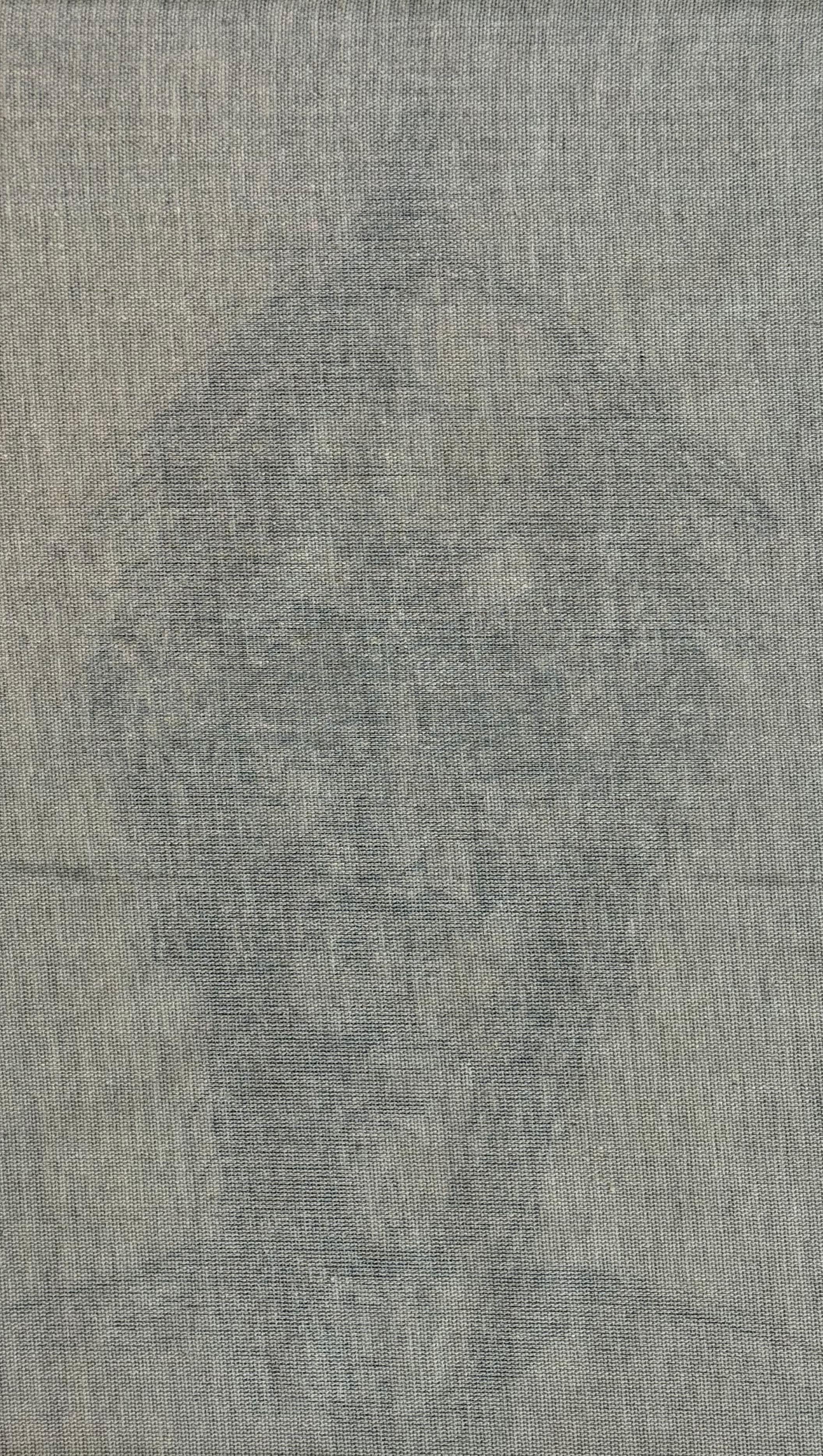 PCY-0/73/1389, papel/lienzo, monotipo, técnica del autor, 40,5x28 cm - Figurative Art Azul de Podolczak Igor