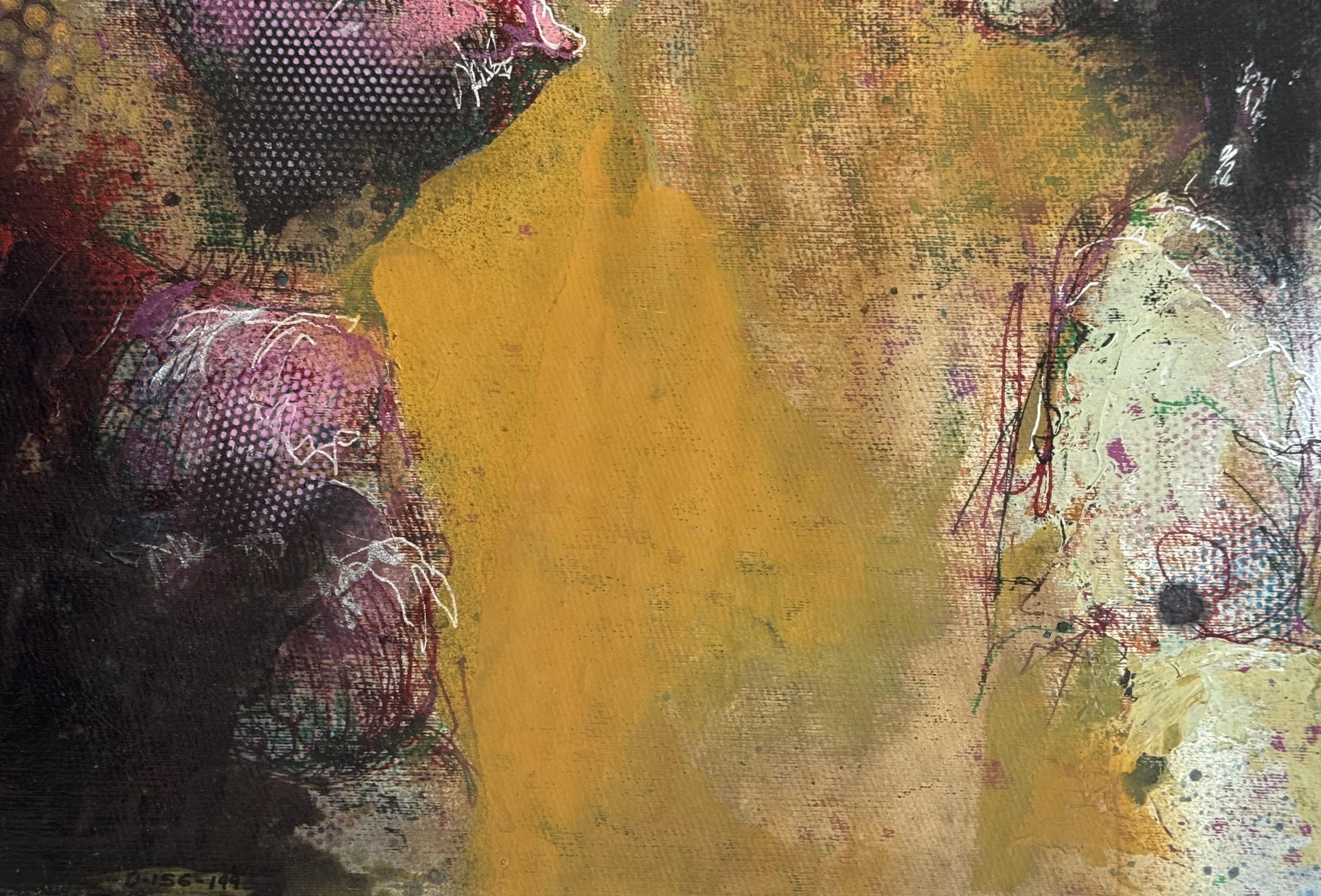 D-156-144, monotype, carton/toile/technique de l'auteur, 64x50 cm en vente 1