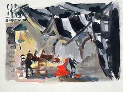 Stage painting sketch 10 Paper, mixed technique. 12.5x18 cm