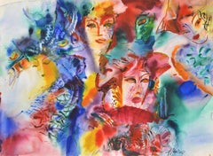 Carneval. Paper, watercolor, 60x80 cm