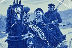 Vintage ~1940s Delft Royal Sphinx Petrus Regout of Maastricht Big Wall Plate