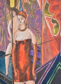 Fröhliche Komposition der Jugend. 1935. Papier, Aquarell. 25x19 cm