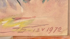Autumn Landscape. 1972. Aquarelle. 30x41 cm. Signed