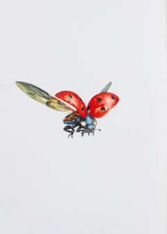 Ladybug in Flight V. 2021. Paper, mixed media. 21x30 cm.