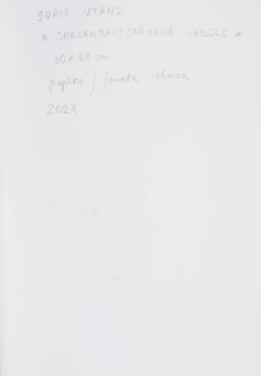 White-red beetle. 2021. Paper, mixed media. 21x30 cm.