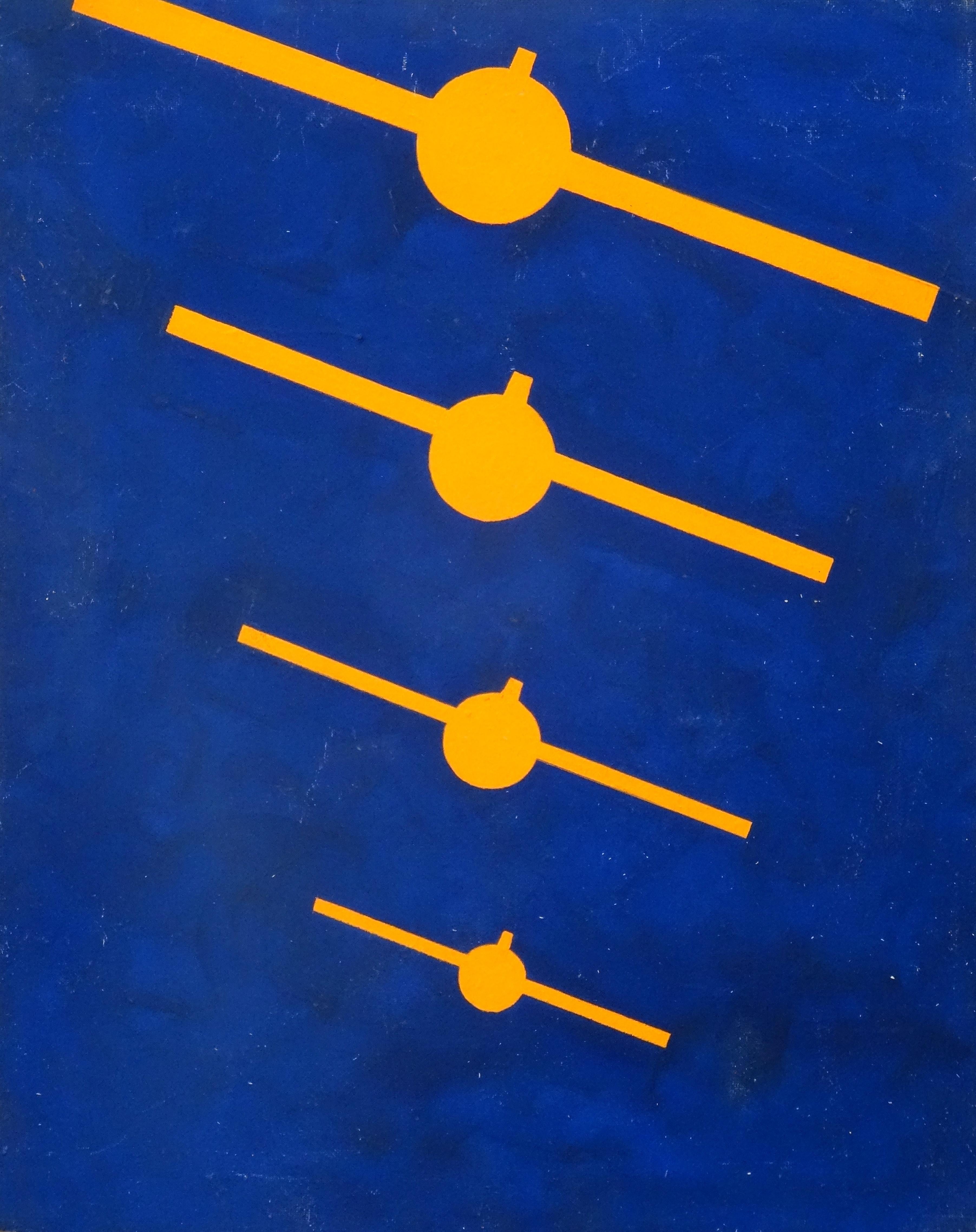 Bitch Boris Nikolajevitch Abstract Painting - Composition No. 7. 1976, veneer, tempera, 81, 5x64, 3 cm