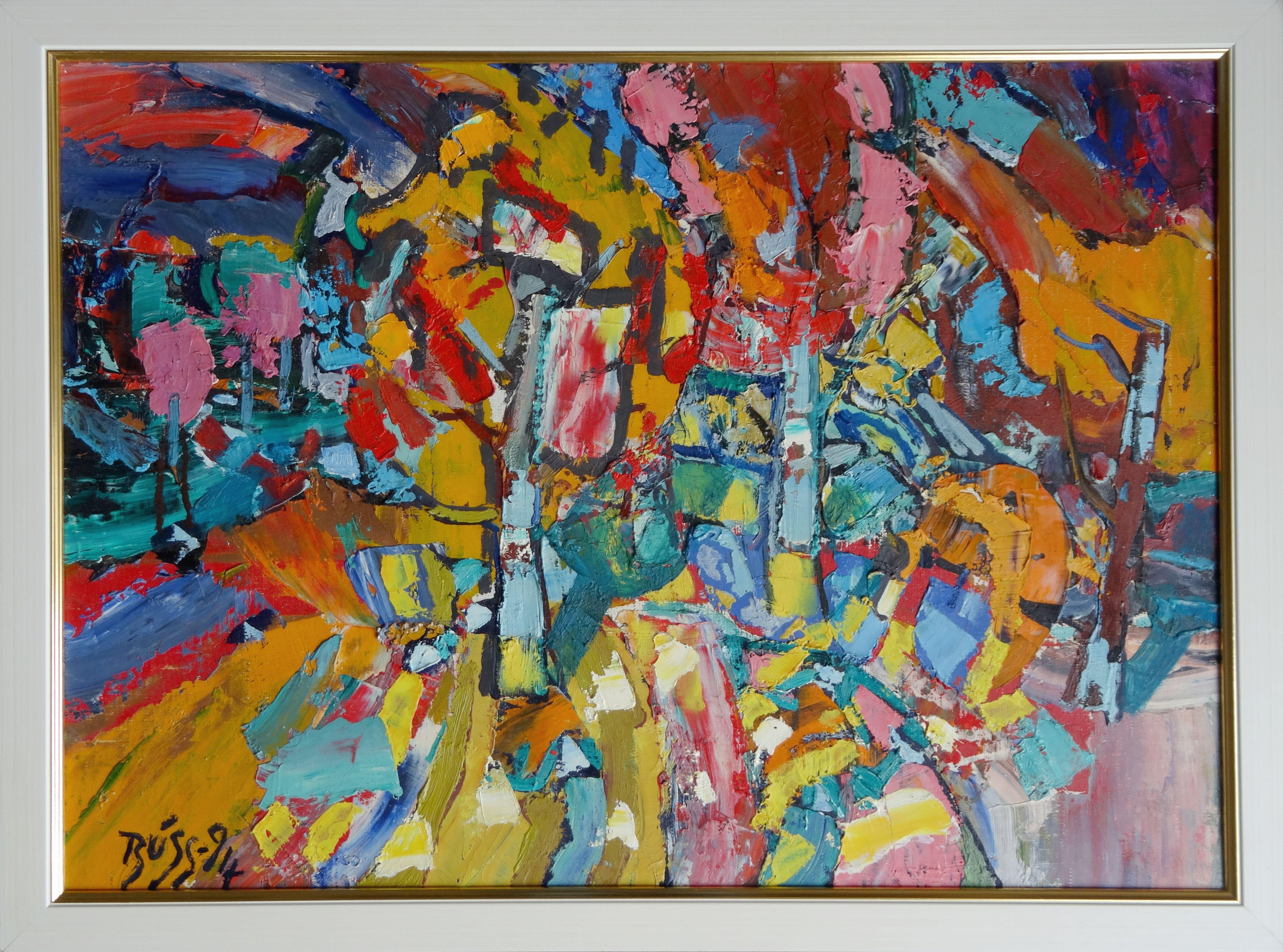Sunny day. 1994, huile sur toile et carton, 50x70 cm - Painting de Valdis Bush