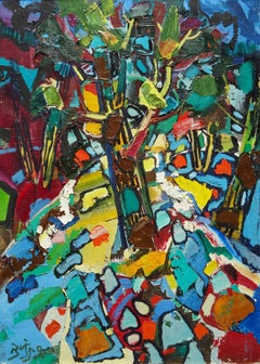 Chêne. 1997, huile sur toile et carton, 70x50 cm