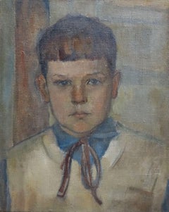 The boy's portrait. Ivar. 1950s, oil on canvas, 50x40 cm