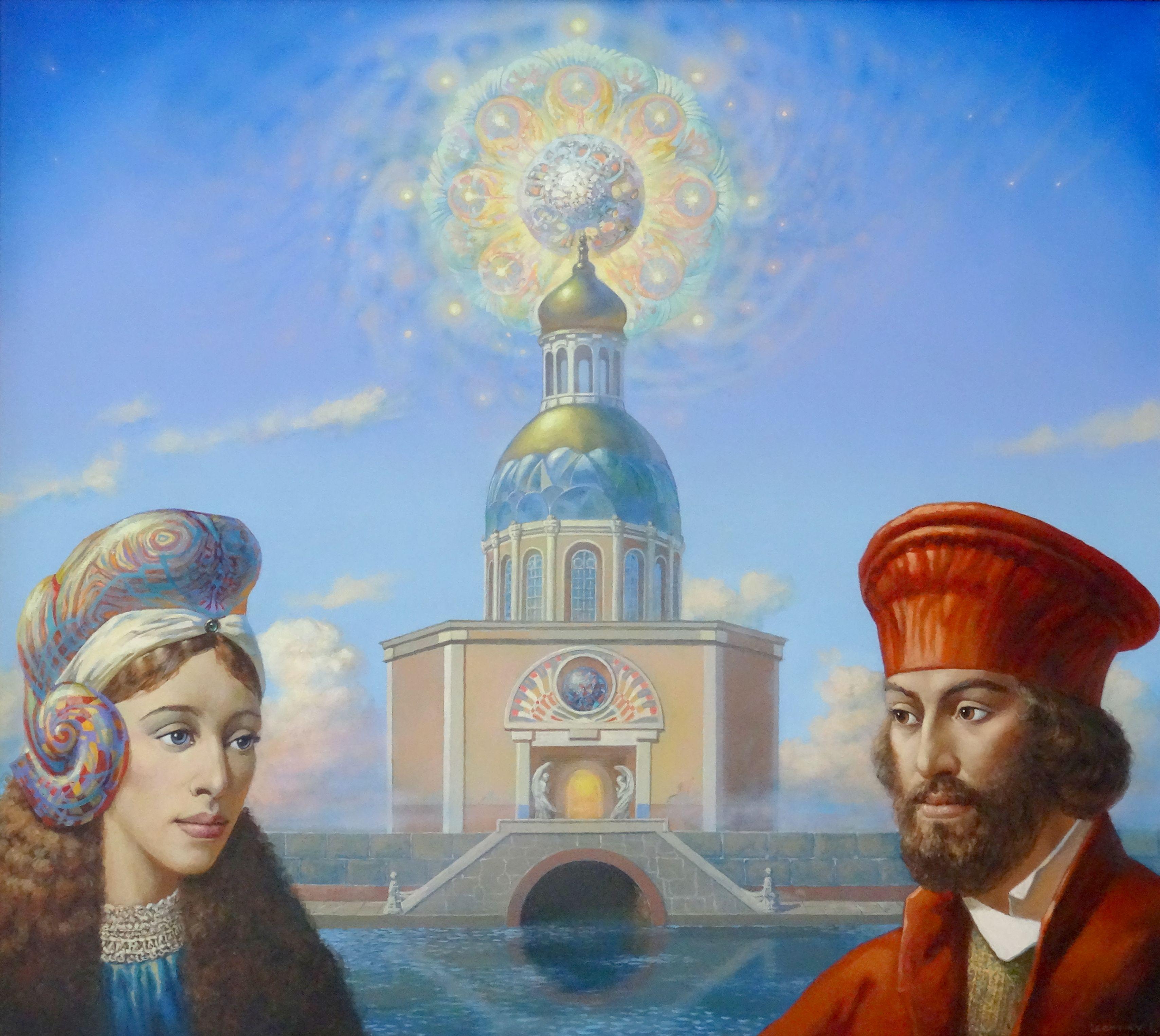 Figurative Painting di Igor Leontiev - Memoria. 2003, tela, acrilico, 80x90 cm
