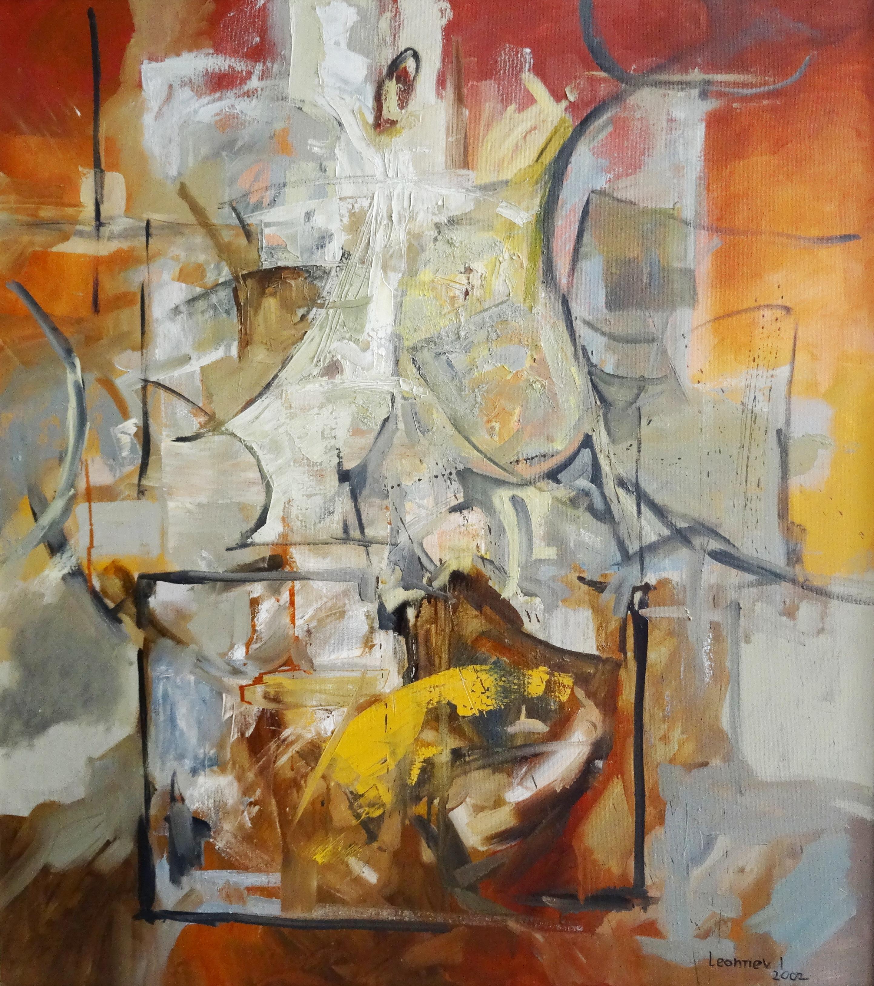 Igor Leontiev Abstract Painting -   Nude Majo. 2002, oil on canvas, 90x80 cm
