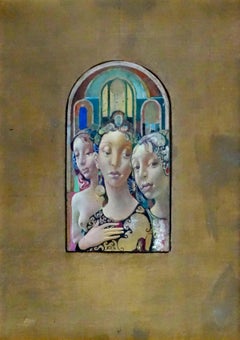 Three Graces. 1996, oil on wood, 32x23 cm