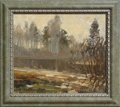 Autumn landscape. Oil on canvas, 30x35 cm