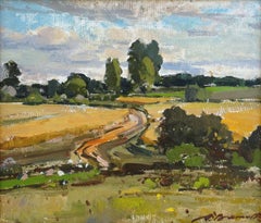 Countryside landscape. Oil on canvas, 30x35 cm