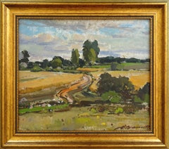 Countryside landscape. Oil on canvas, 30x35 cm