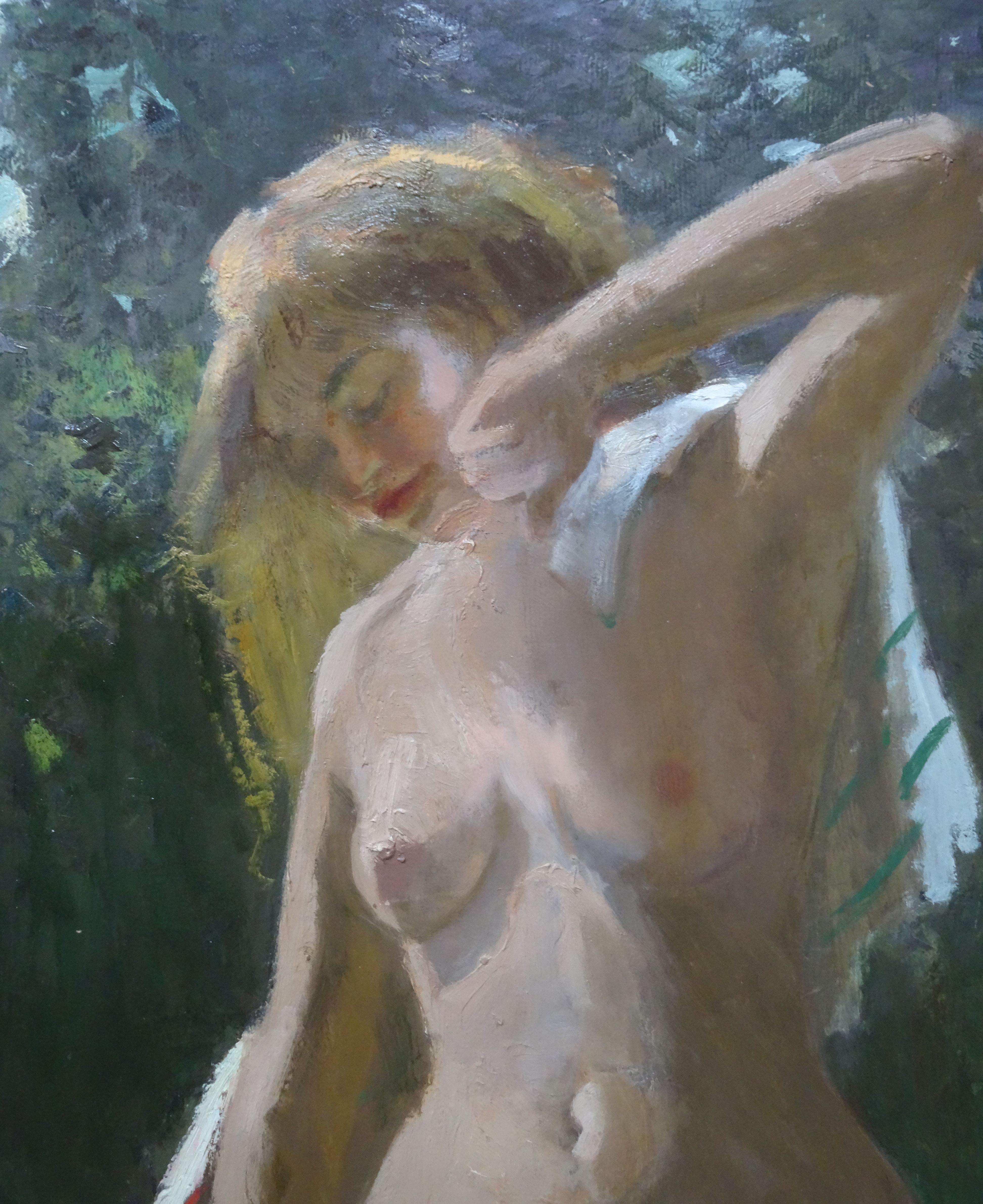 Legge. 1979. Olio su cartone, 96x70 cm in vendita 1