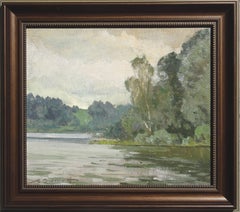 By the lake. Oil on cardboard, 30x35 cm