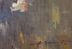 Mes fleurs de jardin. 1974, huile sur carton, 100 x77 cm