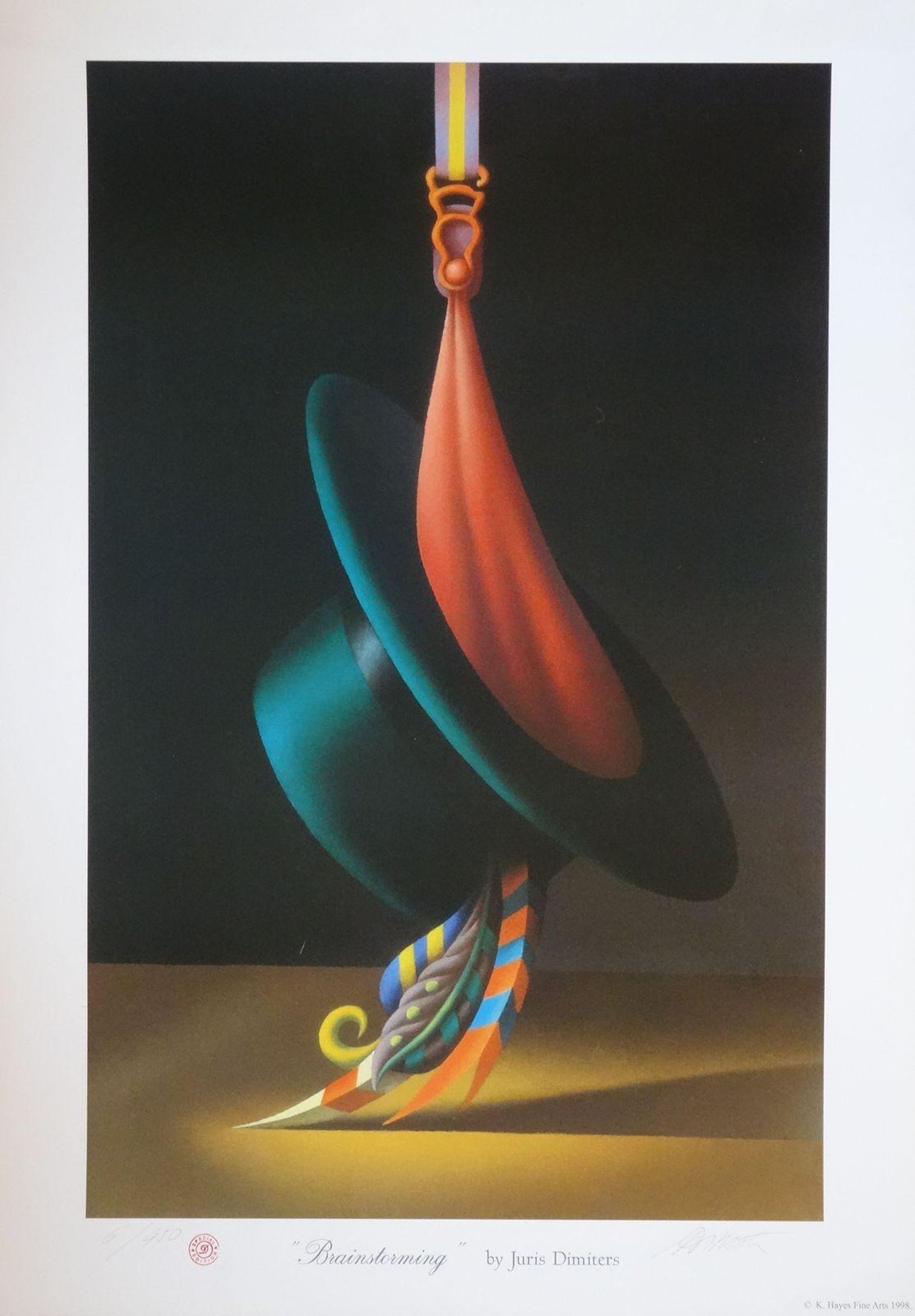 Juris Dimiters - Brainstorming. 6/450, poster, K. Hayes Fine Arts 1998,  69x49 cm For Sale at 1stDibs